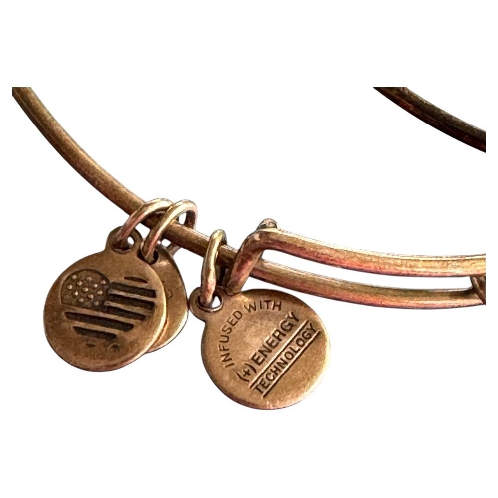 Alex and Ani 2 X October Birthstone Gold Bangles - Picture 2 of 4